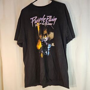 Prince Purple Rain Vintage Style Graphic Band T-Shirt Black Concert Music Tee
